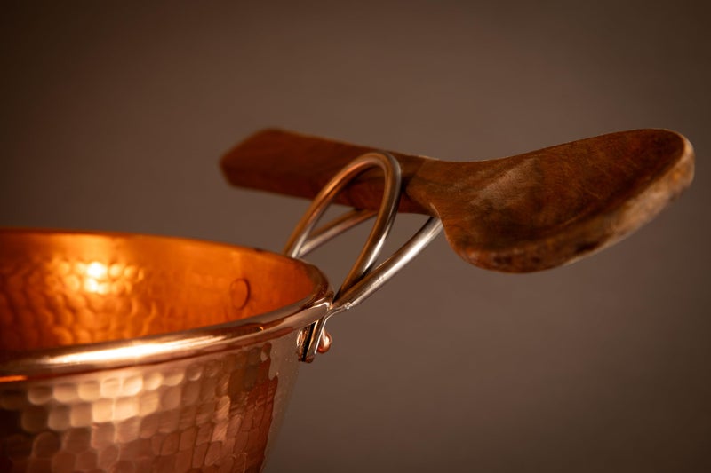 Sertodo Copper Sertodo Solid Copper Mixing Bowl | 1.5 qt, 8-inch Diameter | 100% Pure Hammered Copper Bowl for Kitchen, Baking & Cooking | Large Mixing Bowls for Whisking, Beating & Serving - Image 2